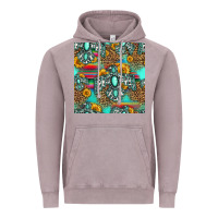 Vintage Zinc western turquoise thunderbird seamless pattern Vintage Hoodie - HRA Design Shop