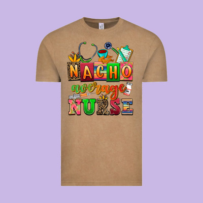 Nacho Average Nurse Vintage Tee Designed By Adodesignshop
