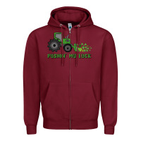 Burgundy pushin' my luck Zipper Hoodie - MaliasSmallBusiness