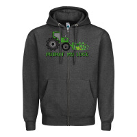 Charcoal Heather pushin' my luck Zipper Hoodie - MaliasSmallBusiness