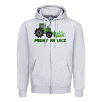 Heather Grey pushin' my luck Zipper Hoodie - MaliasSmallBusiness