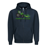 Navy pushin' my luck Zipper Hoodie - MaliasSmallBusiness