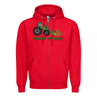 Red pushin' my luck Zipper Hoodie - MaliasSmallBusiness