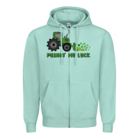 Seafoam pushin' my luck Zipper Hoodie - MaliasSmallBusiness