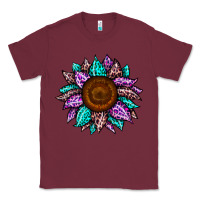 Burgundy sunflower leopard color Classic Tee - JahusDesignShop