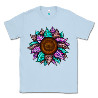 Dusty Blue sunflower leopard color Classic Tee - JahusDesignShop