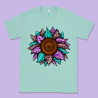 Sunflower Leopard Color Classic Tee Designed By Jahusdesignshop