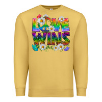 Antique Gold Pride LGBTQ+ Love Wins Premium Sweatshirt - BundleAndBundleShop