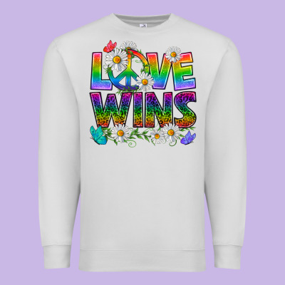 Pride Lgbtq+ Love Wins Premium Sweatshirt Designed By Bundleandbundleshop