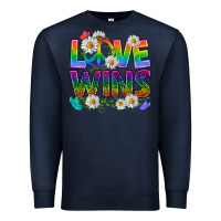 Navy Pride LGBTQ+ Love Wins Premium Sweatshirt - BundleAndBundleShop