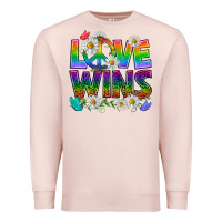 Pale Pink Pride LGBTQ+ Love Wins Premium Sweatshirt - BundleAndBundleShop