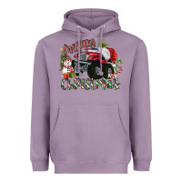 Lavender Merry Christmas Monster Truck Heavyweight Hoodie - MaliasSmallBusiness
