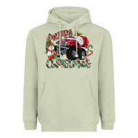 Matcha Merry Christmas Monster Truck Heavyweight Hoodie - MaliasSmallBusiness
