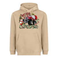 Mushroom Merry Christmas Monster Truck Heavyweight Hoodie - MaliasSmallBusiness