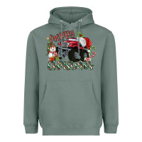 Sage Merry Christmas Monster Truck Heavyweight Hoodie - MaliasSmallBusiness