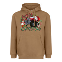 Toasted Coconut Merry Christmas Monster Truck Heavyweight Hoodie - MaliasSmallBusiness