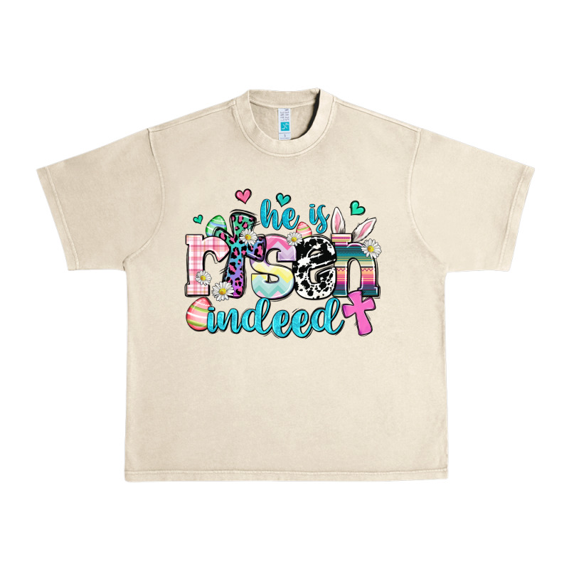 He Is Risen Indeed Urban Heavy Tee by AdoDesignShop | Teevron