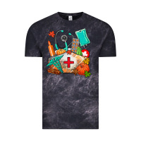 Cloud Black nurse  and fall Vintage Tee - AdoDesignShop