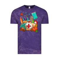 Cloud Purple nurse  and fall Vintage Tee - AdoDesignShop