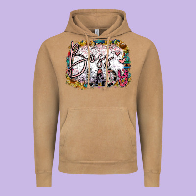 Boss Lady Vintage Hoodie Designed By Sublimationcraftshop
