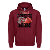 Burgundy mascot cheer mom Zipper Hoodie - MaliasSmallBusiness