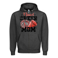Charcoal Heather mascot cheer mom Zipper Hoodie - MaliasSmallBusiness