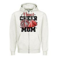 Oatmeal Heather mascot cheer mom Zipper Hoodie - MaliasSmallBusiness