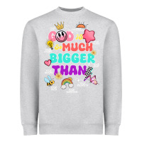 Heather Grey god is bigger design Heavyweight Sweatshirt - JahusDesignShop
