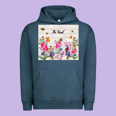 Be Kind Wildflower Urban Hoodie Designed By Tumblerdesignbyshophia