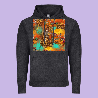 Western Skeleton Seamless Pattern Vintage Hoodie Designed By Hra Design Shop