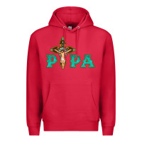 Cardinal Papa Jesus with Cross Premium Hoodie - Bettercallsaul