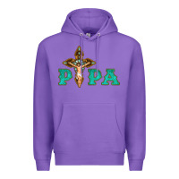 Purple Papa Jesus with Cross Premium Hoodie - Bettercallsaul