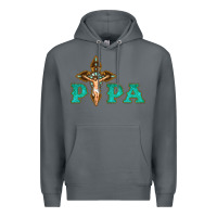 Rock Papa Jesus with Cross Premium Hoodie - Bettercallsaul