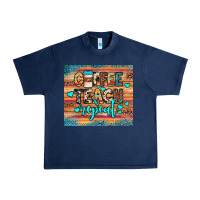 Navy coffee teach repeat Urban Heavy Tee - JahusDesignShop