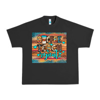 Pigment Black coffee teach repeat Urban Heavy Tee - JahusDesignShop