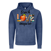 Vintage Denim teach love inspıre Vintage Hoodie - JahusDesignShop