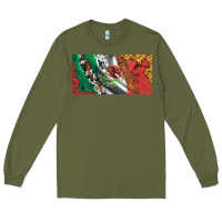 Army Green mexico flag cowhide leopard sunflower and roses licanse  plate Long Sleeve Tee - Artiststas