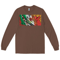 Chestnut mexico flag cowhide leopard sunflower and roses licanse  plate Long Sleeve Tee - Artiststas