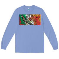 Colony Blue mexico flag cowhide leopard sunflower and roses licanse  plate Long Sleeve Tee - Artiststas