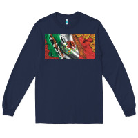 Mexico Flag Cowhide Leopard Sunflower And Roses Licanse  Plate Long Sleeve Tee | Teevron