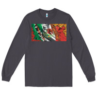 Smoke mexico flag cowhide leopard sunflower and roses licanse  plate Long Sleeve Tee - Artiststas