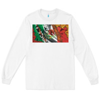 White mexico flag cowhide leopard sunflower and roses licanse  plate Long Sleeve Tee - Artiststas