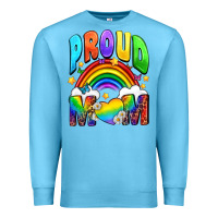 Ocean Blue Western Proud Mom Premium Sweatshirt - BundleAndBundleShop