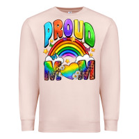 Pale Pink Western Proud Mom Premium Sweatshirt - BundleAndBundleShop