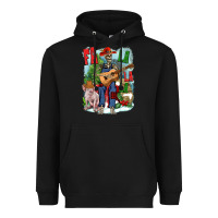 Black Fa la la la skeleton farm Heavyweight Hoodie - NancyCooperArtShop