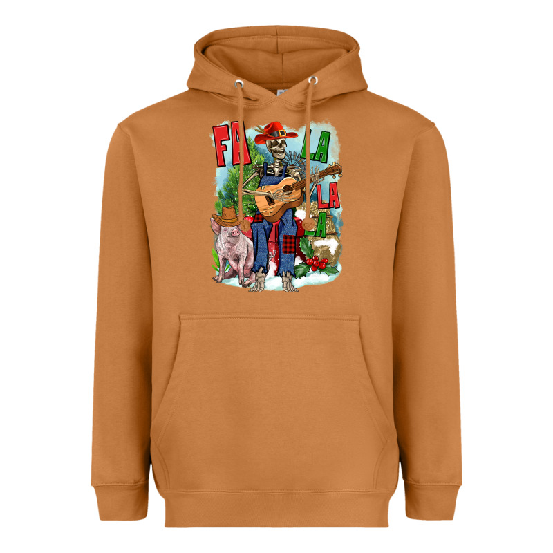 Fa La La La Skeleton Farm Heavyweight Hoodie by NancyCooperArtShop | Teevron