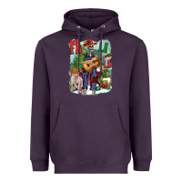 Plum Fa la la la skeleton farm Heavyweight Hoodie - NancyCooperArtShop