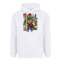White Fa la la la skeleton farm Heavyweight Hoodie - NancyCooperArtShop