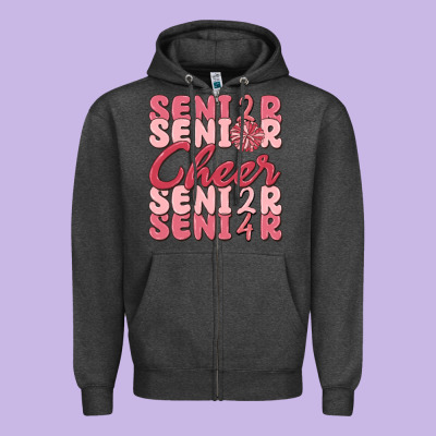 Senior Cheer 2024 Zipper Hoodie Designed By Maliassmallbusiness