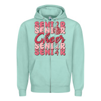 Seafoam senior cheer 2024 Zipper Hoodie - MaliasSmallBusiness